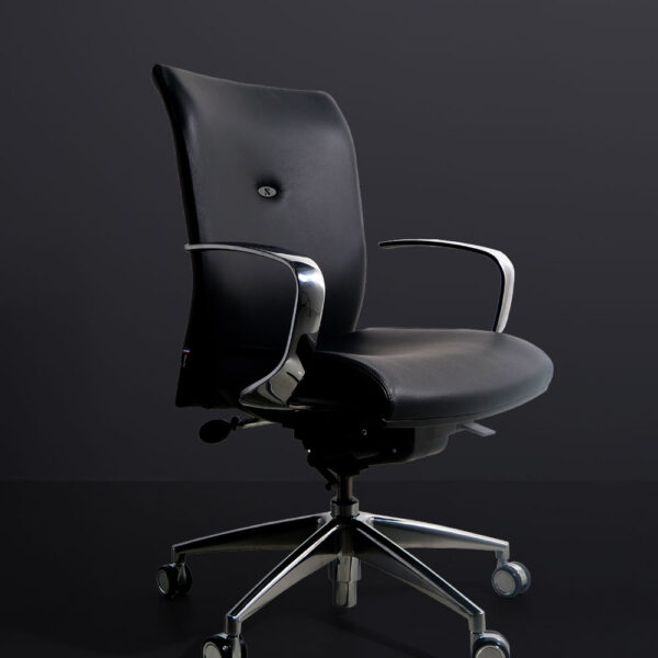 Strong Auguste + – fauteuil de direction petit dossier cuir