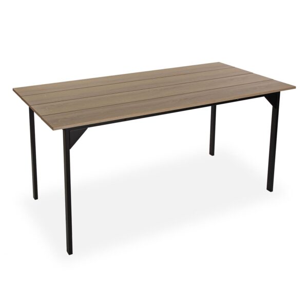 Table à manger rectangle en bois et métal L165