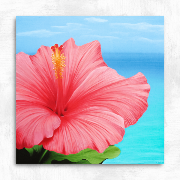 Tableau fleur exotique Hibiscus