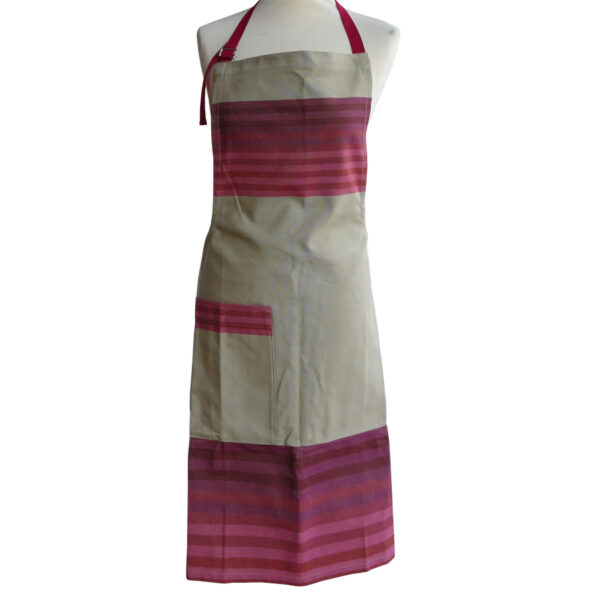 Tablier de cuisine carmin AUTHENTIQUE