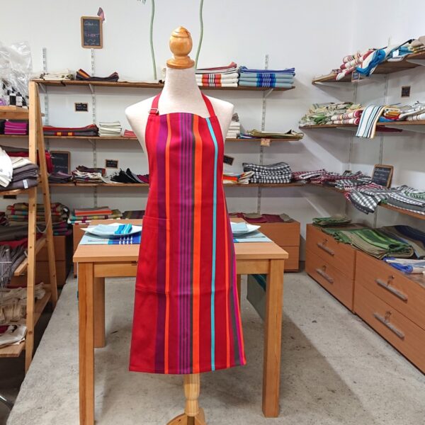 Tablier de cuisine rouge MIREPOIX