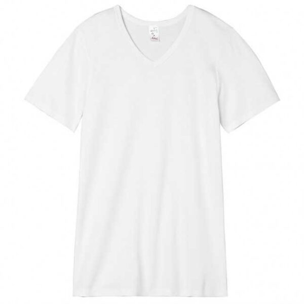 T Shirt Thermique Homme Blanc Col V Ultra Chaud