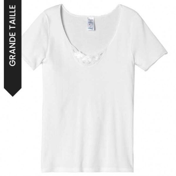 Tee-shirt Femme En Broderie Anglaise