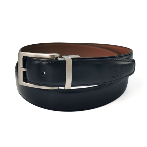 Ceinture réversible noire et marron