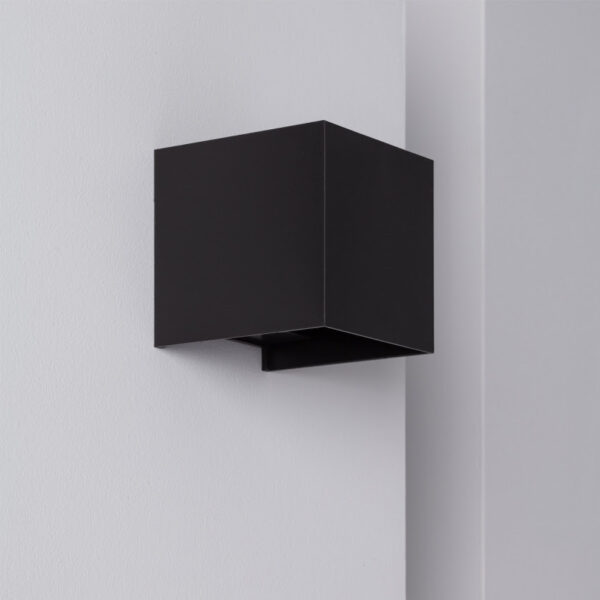 Applique Murale noire en métal LED double éclairage intérieur/extérieur
