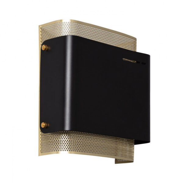 Applique Murale en métal noire et doré H20