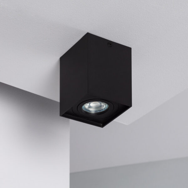 Plafonnier en aluminium orientable H11 noir