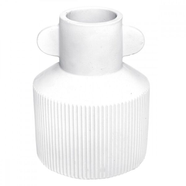 Vase en céramique art déco blanc H17