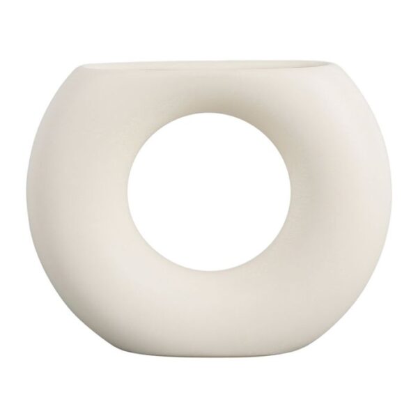 Vase en porcelaine art déco écrue L18
