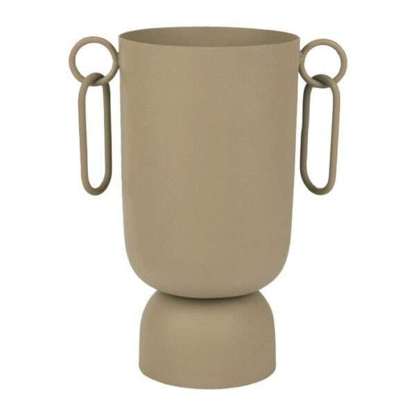 Vase en métal taupe H26