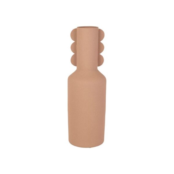 Vase en métal vieux rose H38